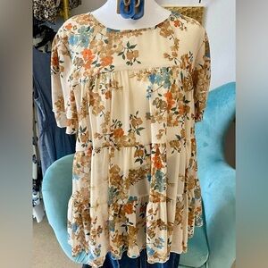 Floral Print Women's Top